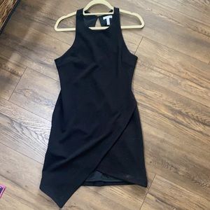 Leith stretch crepe little black dress
